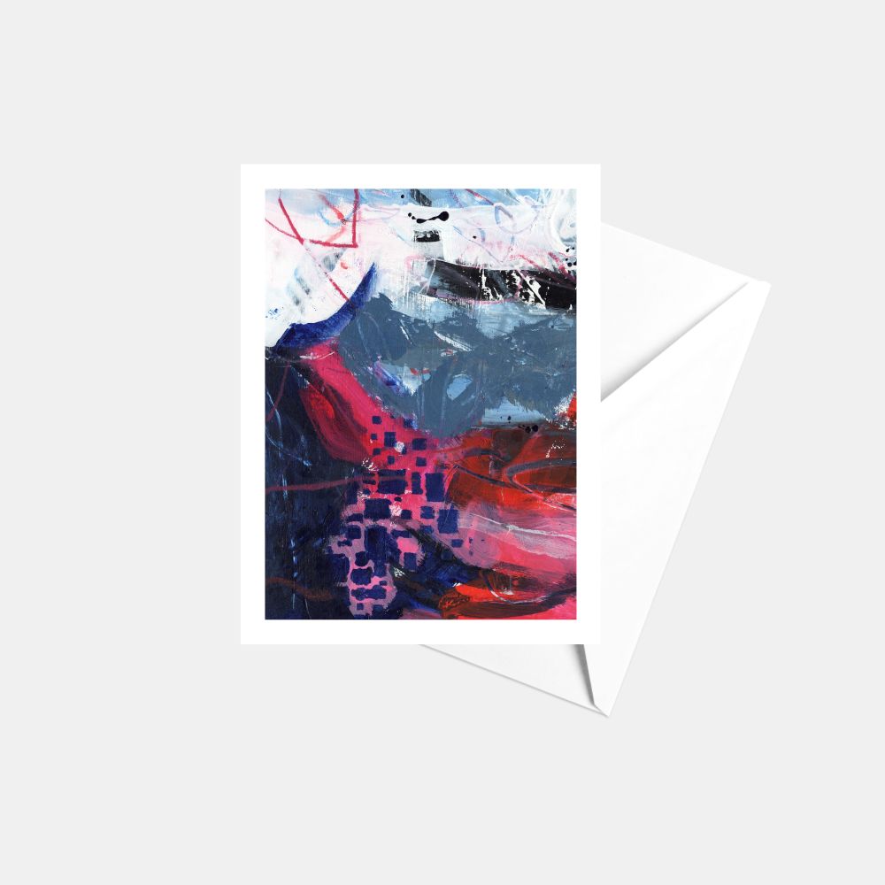 Abstract Expression Artwork - White Card Frame Greeting Card