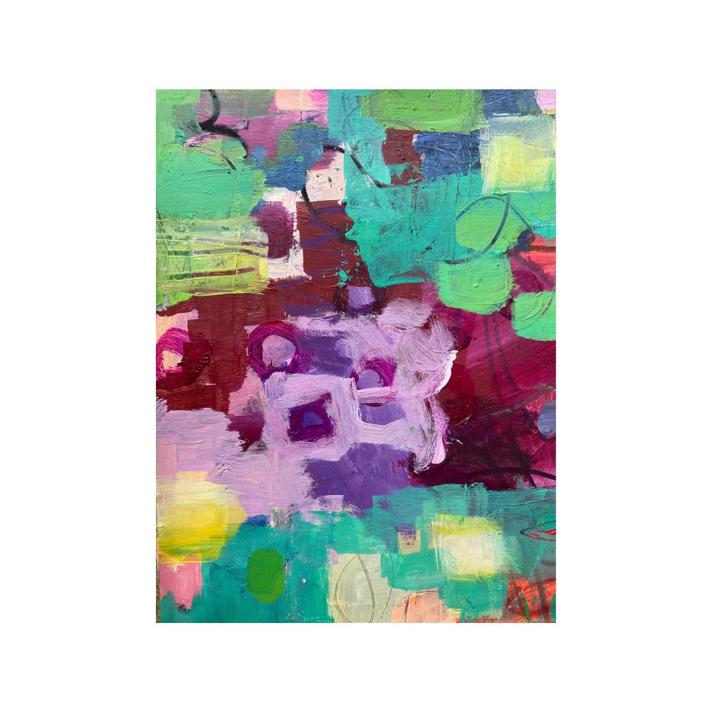 Colorful Original Abstract Art On Paper - Original Painting | Small Art