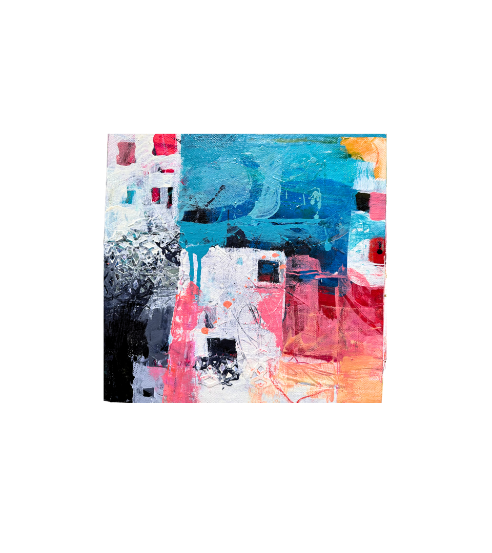 Acrylic Painting on Canvas, Framed in a Floating Frame