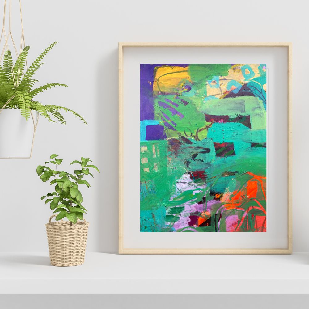 Original Painting Abstract Art On Paper | Small Art