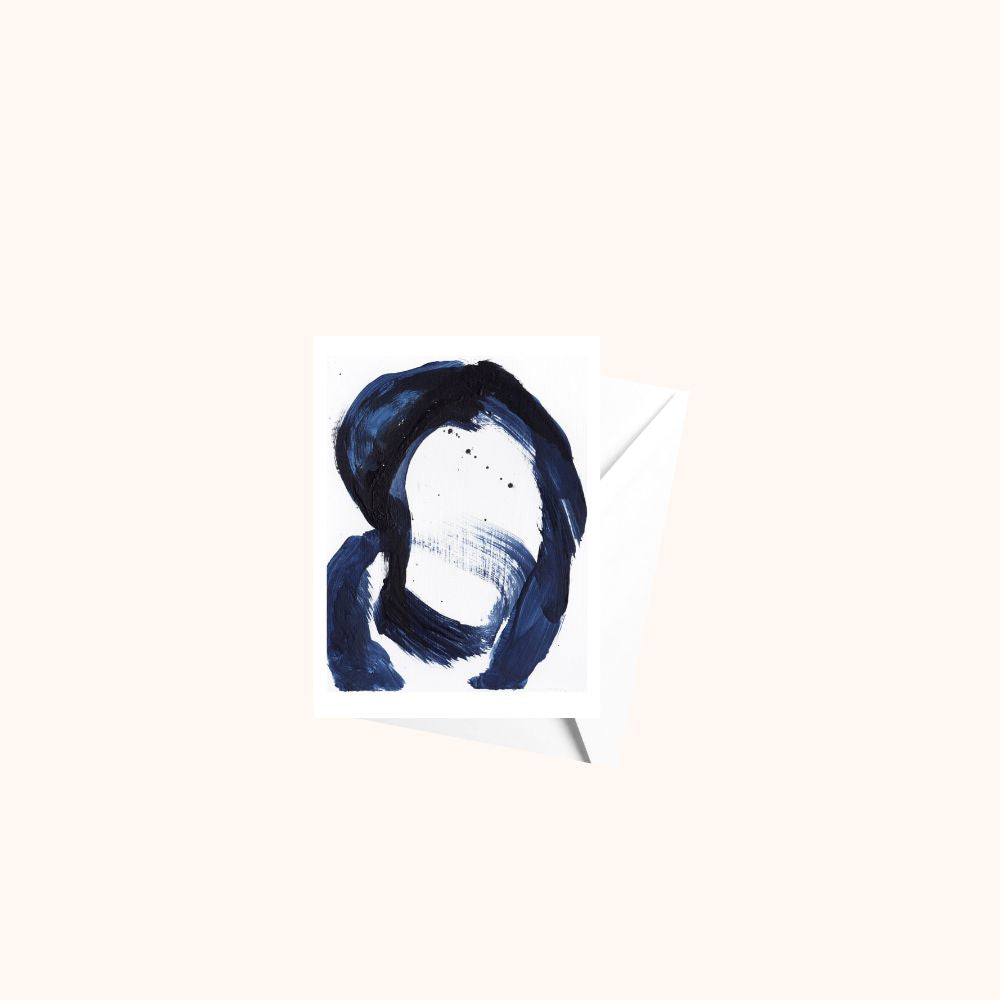 Modern Abstract Expression Artwork - White Frame Greeting Card