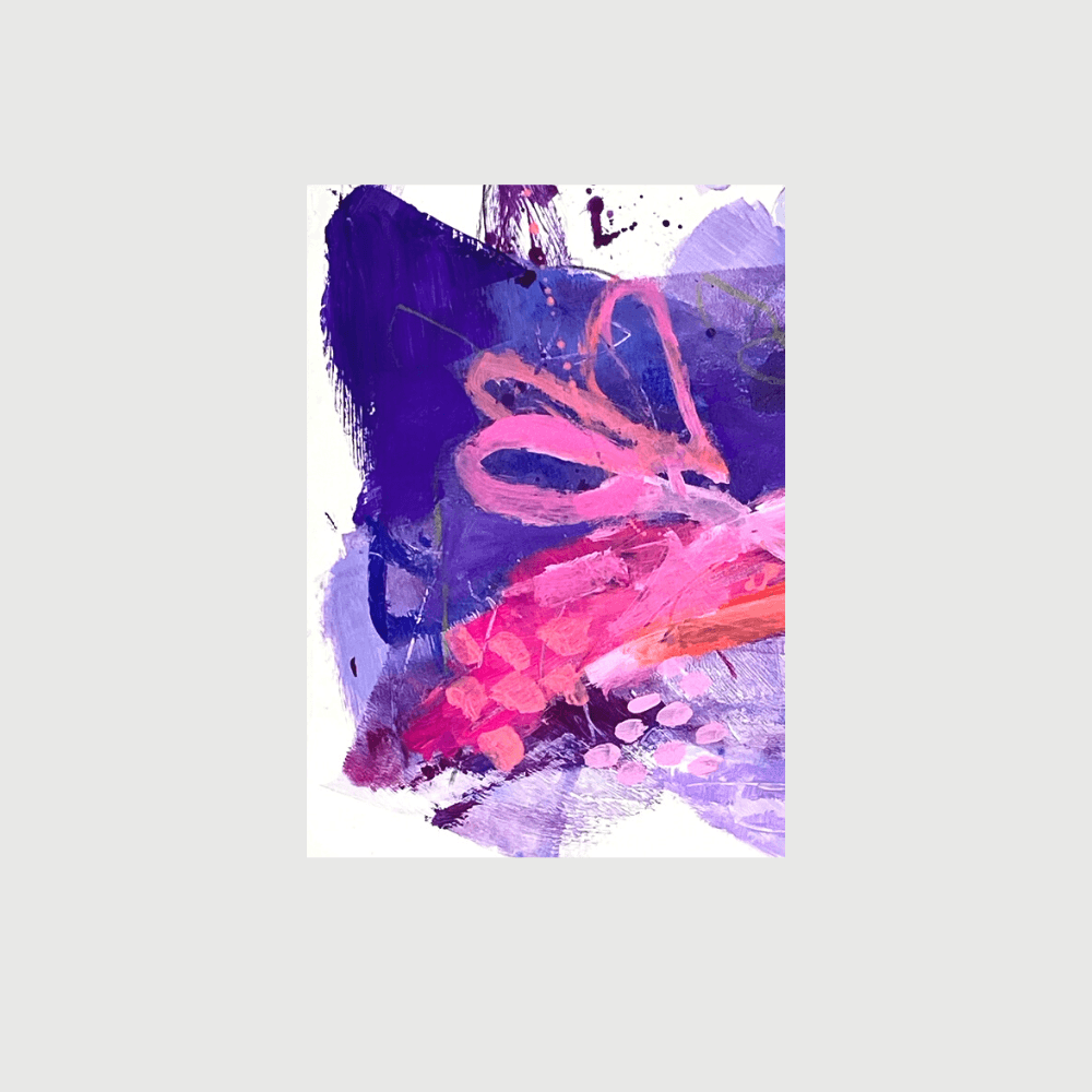 Original Artwork On Paper Framed - " Meandering Together " | Minimal Art - Najma Merchant Art