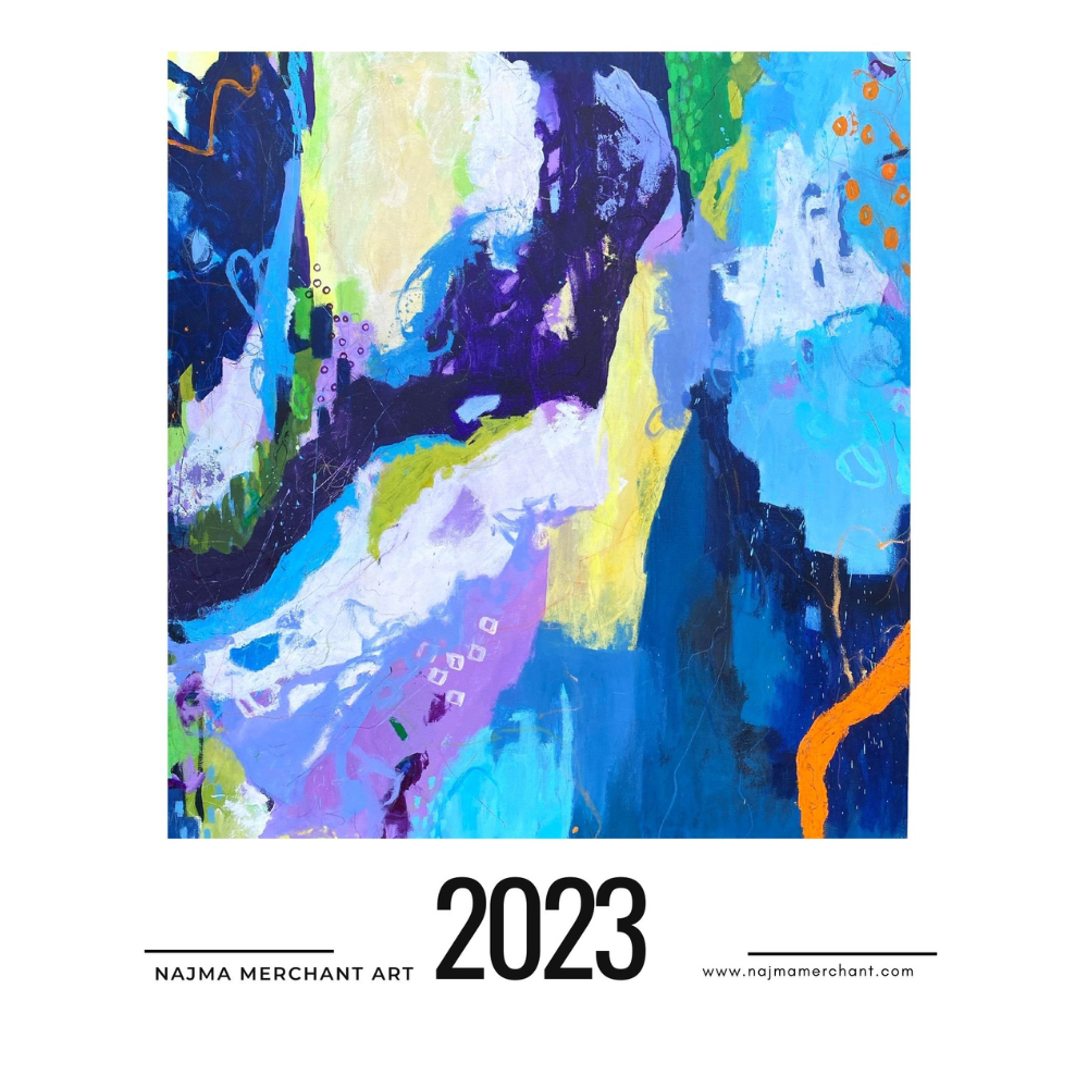 2023 Modern Abstract Art Calendar Printable