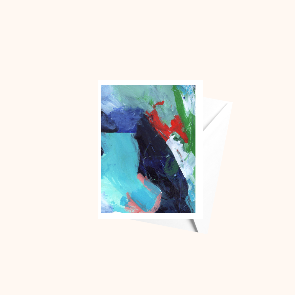 Abstract Expression Artwork - White Card Frame Greeting Card