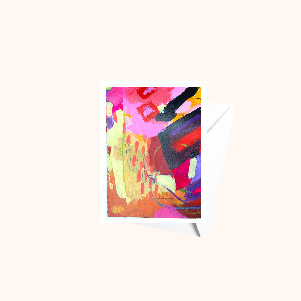 Colorful Original Abstract Greeting Card