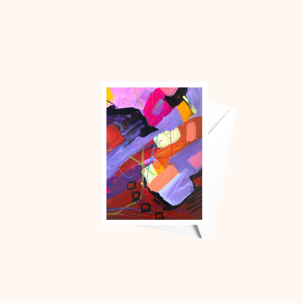 Colorful Original Abstract Greeting Card