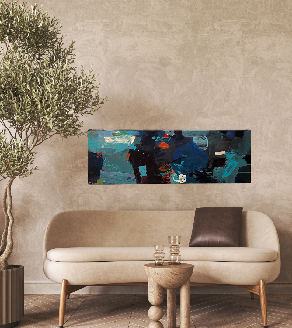 'Waters Run Deep' - Acrylic Painting on Canvas - Tripych