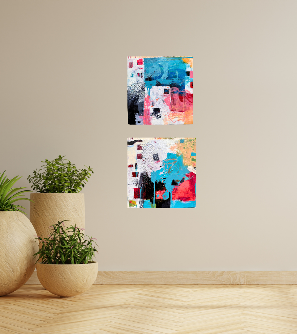 Acrylic Painting on Canvas, Framed in a Floating Frame
