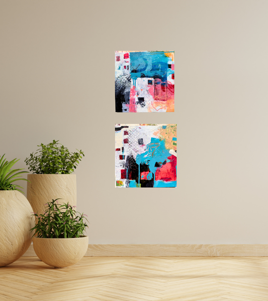 Acrylic Painting on Canvas, Framed in a Floating Frame