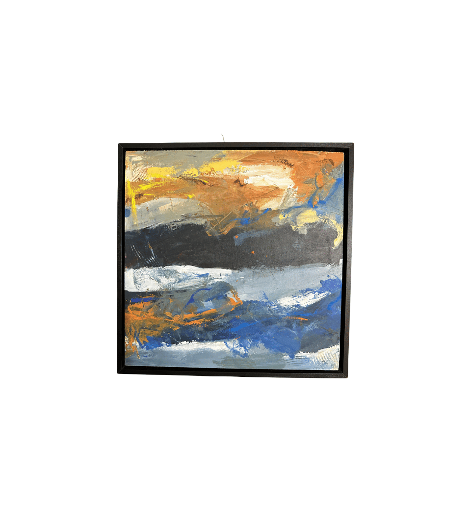 Acrylic Painting on Wood Panel, Framed in a Floating Frame