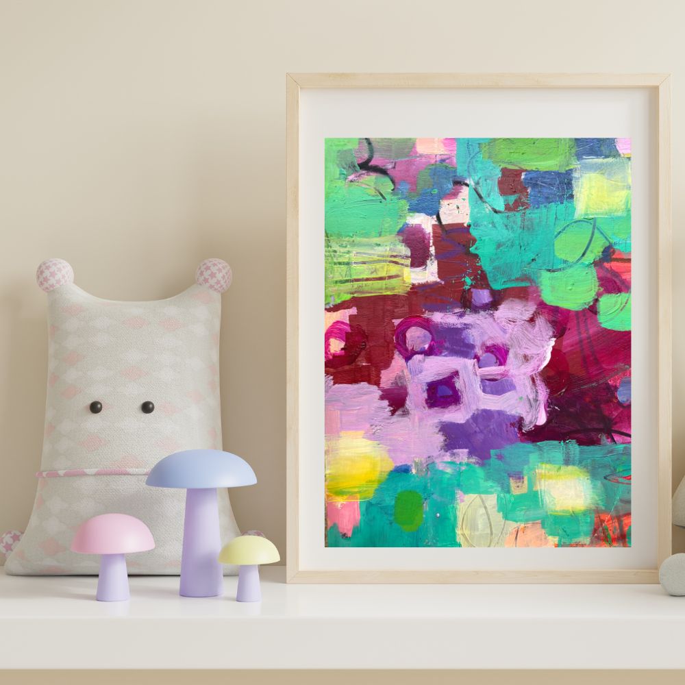 Colorful Original Abstract Art On Paper - Original Painting | Small Art