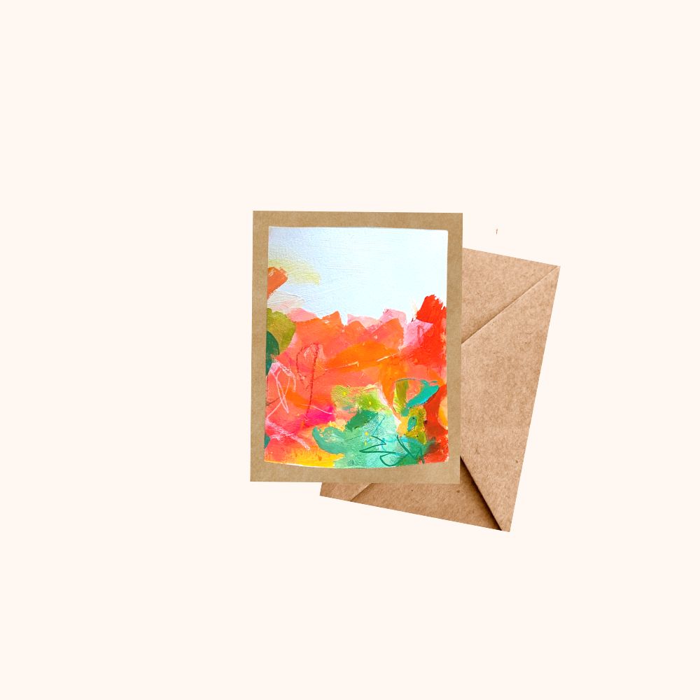 Spring Colors Greeting Card Abstract Expression Painting