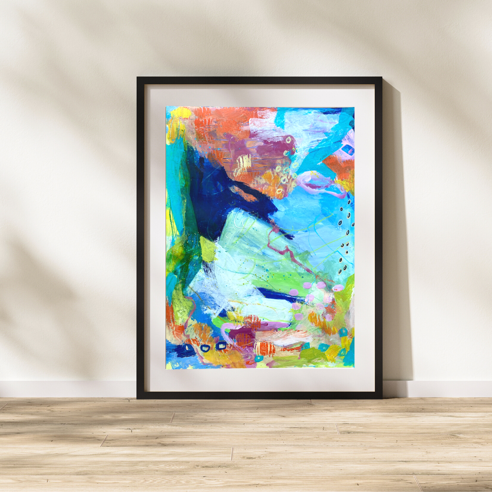 Abstract Art On Paper - Original Painting | 11" X 14"