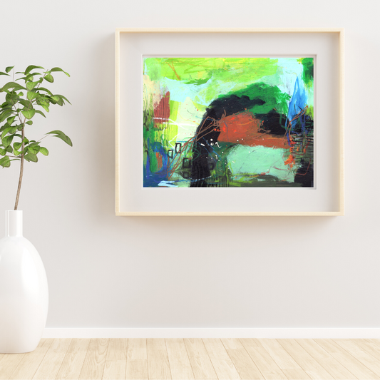 Abstract Landscape Original Painting On Paper