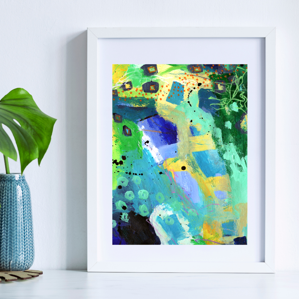 Abstract Artwork On Paper - Original Painting