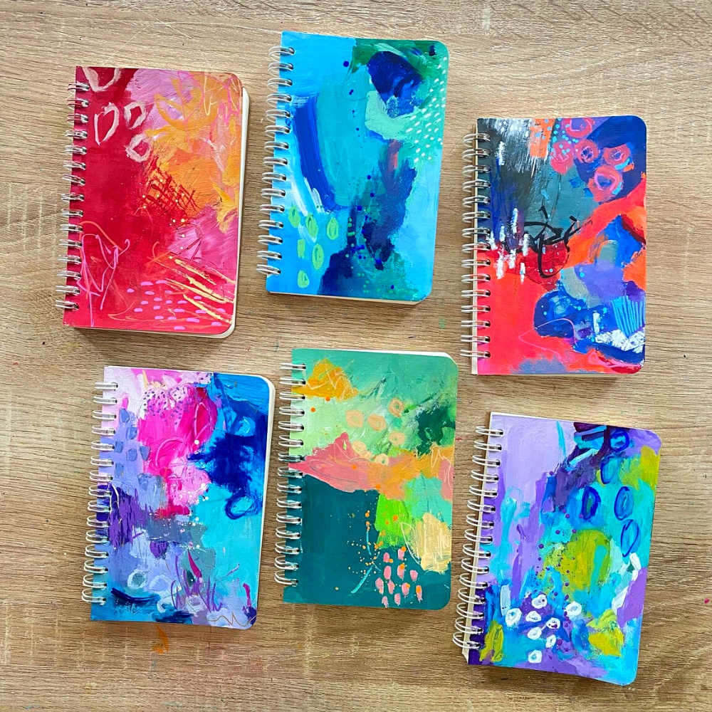 Hand Painted Notebooks  - Abstract Original Art