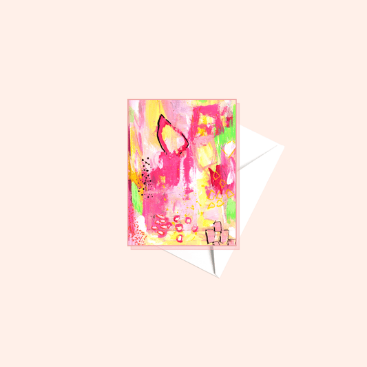 Pastel Hues Greeting Card - Najma Merchant Art