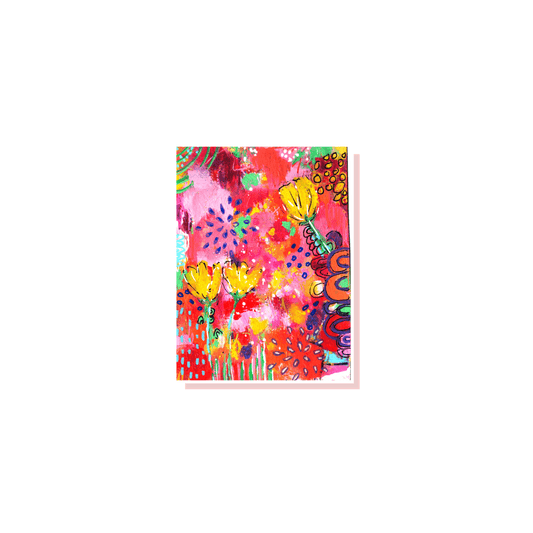Tulips Abstract Greeting Card - Najma Merchant Art